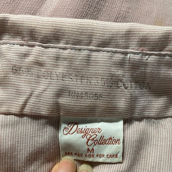 Designer Collection Pink Ruffled Vintage Top - Picture 7 of 7